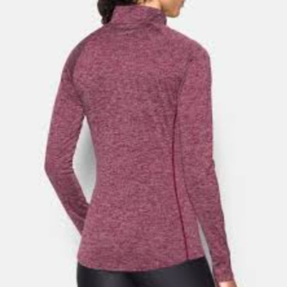 The North Face Pink Berry Cerise Heather 1/4 Zip Long Sleeve baselayer size M